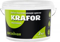Краска водно-дисперсионная фасадная Krafor, 14 кг, салат