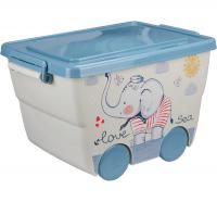 Ящик для игрушек 23л ДЕКО слоник М2550