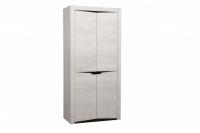 Шкаф для одежды Лючия 2х-дв 33.03 бетон пайн белый/ венге/ белый 