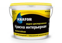 Краска Krafor водно-дисперсионная латексная интерьерная влагостойкая, 6,5 кг