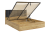 Кровать "Адам" 160х200см с подъемным механизмом (дуб крафт золотой/грей алькантара (велюр))