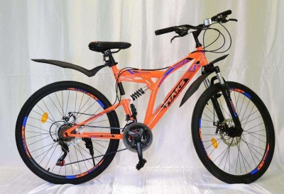 Велосипед 24"  Maks RUNNER V ДвухПодвес 21ск (рама 16) Оранжевый