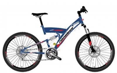 Велосипед 24 "NAMELESS" V4200D синий/красный