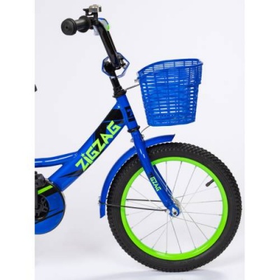 Велосипед 12 ZIGZAG CLASSIC синий С РУЧКОЙ