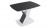 Стол обеденный Гарда тип 1 (Белый/ стекло матовое черный графит)